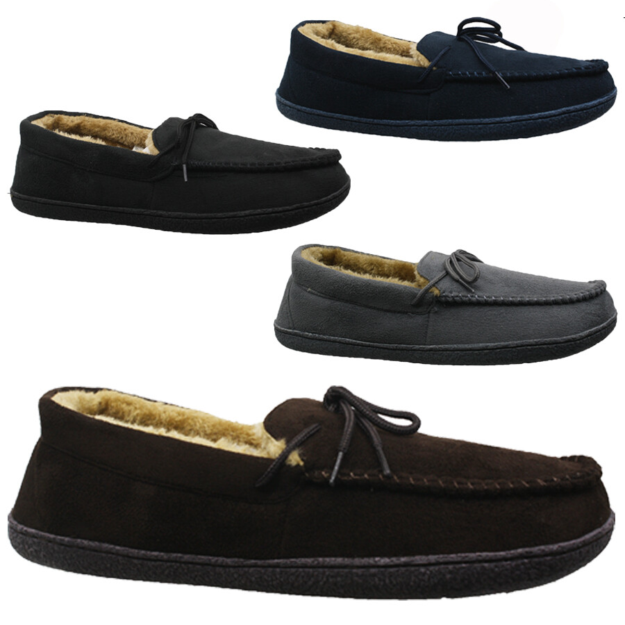 slip on moccasin slippers